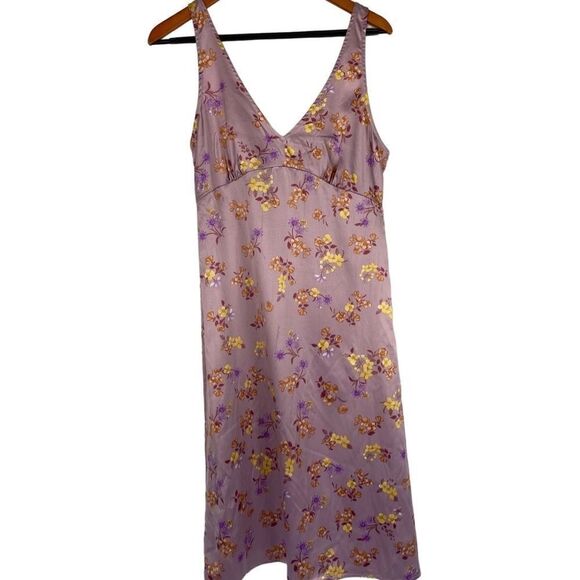 Hippie Rose juniors v-neck fit and flare midi iris floral dress size med, L XL - Picture 4 of 11